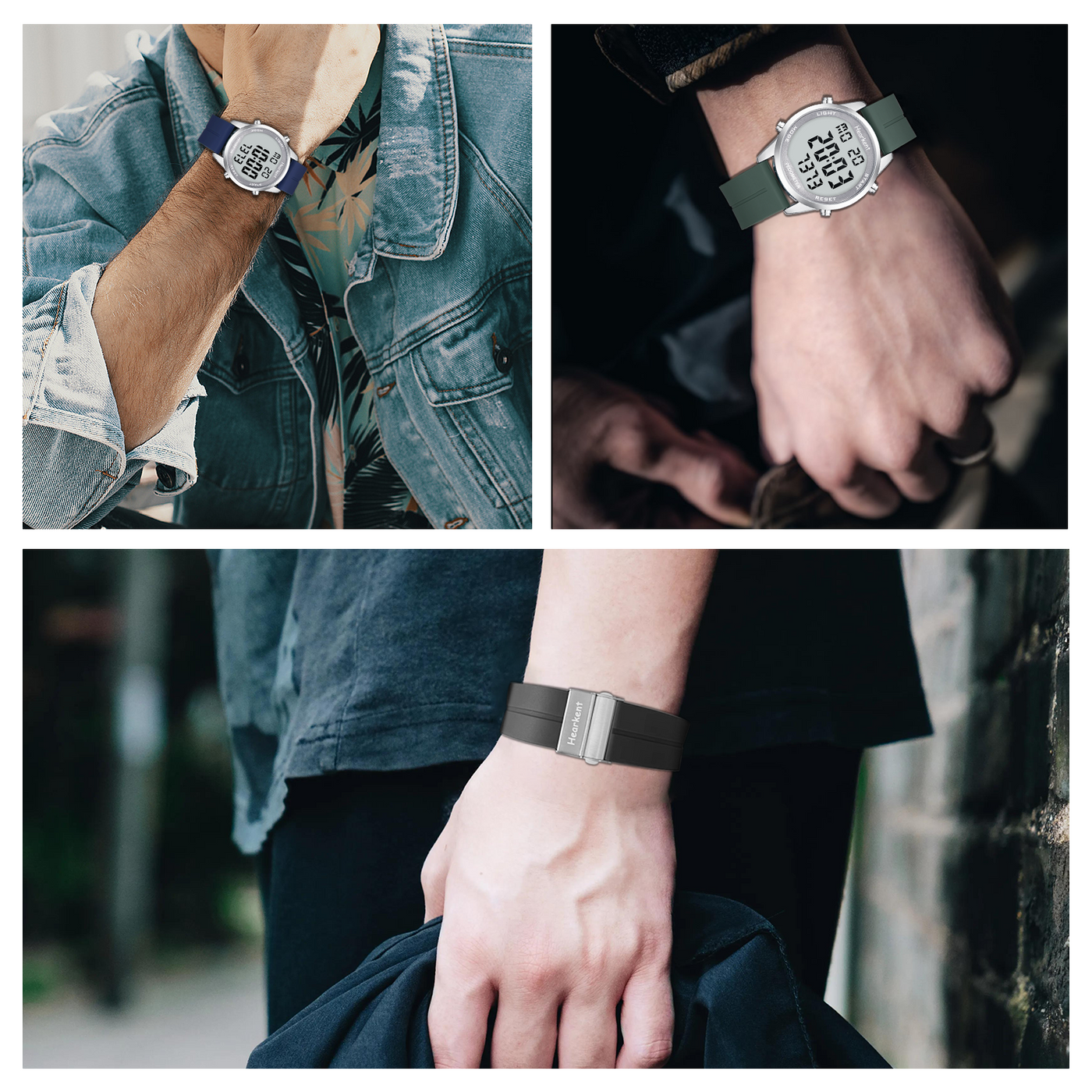 Silicone Watch Strap with Adjustable Buckle 20mm