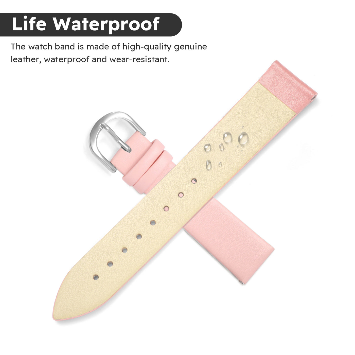 Leather Watch Band 18/20mm