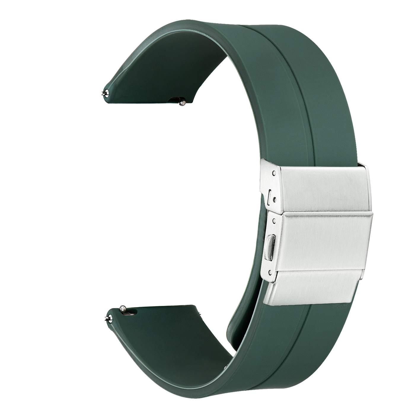 Silicone Watch Strap with Adjustable Buckle 20mm
